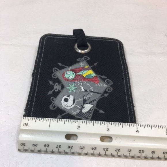 Tim Burton's The Nightmare Before Christmas Black Canvas Wallet Jack & Sally - Picture 13 of 16